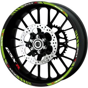 12 X Thick Edge Outer Rim Sticker Stripe Wheel Decals FIT All Suzuki GSXR 250 400 600 1000 750 GSXR1000R GSXR1000 GSXR600 750
