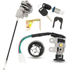 KIE مفتاح الإشعال مفتاح قفل خزان الغاز مجموعة غطاء متوافق مع GY6 49cc 50cc سكوتر الدراجة TaoTao Peace Roketa Jonway NST Tank in Kuwait