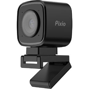 Pixio StreamCube Webcam Professional 1440p WQHD Premium Web Camera – Always Focus Technology - Works with OBS YouTube Twitch Zoom Teams Meet for Live Streaming, Gaming, PC and Mac