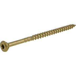 48603 Wood Screws, #10 x 3-1/2", Premium Outdoor Deck Screws, Rust Resistant, Epoxy Coated Bronze, 1lb Box, 59 pcs