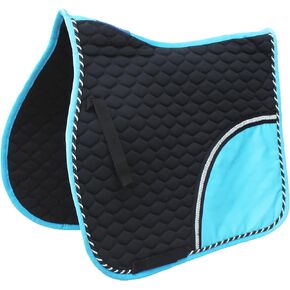 Horse All Purpose Show Cotton Quilted English Saddle PAD Trail Turquoise 72F01R
