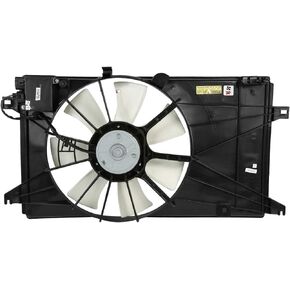 DNA MOTORING OEM-RF-0213 Factory Style Radiator Cooling Fan Assembly Cooling Efficiency Improved Direct Replacement [Compatible with 06-10 Mazda 5 with Fan Control Module] Black