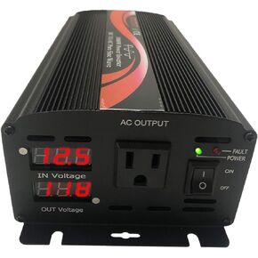 1000W Watt Pure Sine Wave Car Power Inverter Converter 12V DC to 110V 120V AC 60HZ with LED Display