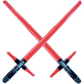 2 Premium - Three Blade Inflatable Light Saber Swords, Lightsaber, Party, Gift, Action Play, Blow Up Kylo Ren Lightsaber (Red 3-Blade)