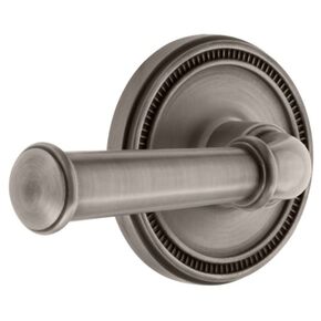 Grandeur Soleil Rosette Privacy Georgetown Lever in Antique Pewter