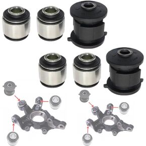 GXARTS 2 Sets Rear Arm Assembly Knuckle Bushing Compatible with Toyota Highlander Camry Avalon Lexus RX330 42210-20010 42304-20060 48725-3305