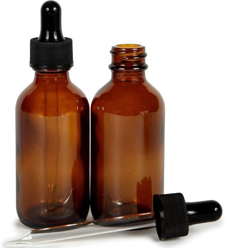 Vivaplex، العنبر، زجاجات زجاجية 2 أونصة، مع قطارة عين زجاجية - عبوتان in Kuwait