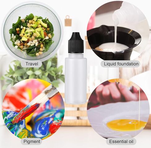 meekoo 150 قطعة 15 مل / 0.5 أونصة زجاجة قطارة بلاستيكية صغيرة بيضاء فارغة LDPE زجاجات قطارة بلاستيكية قابلة للعصر مع أغطية مقاومة للأطفال وقمع زجاجة قطارة سائلة للعين المحمولة in Kuwait