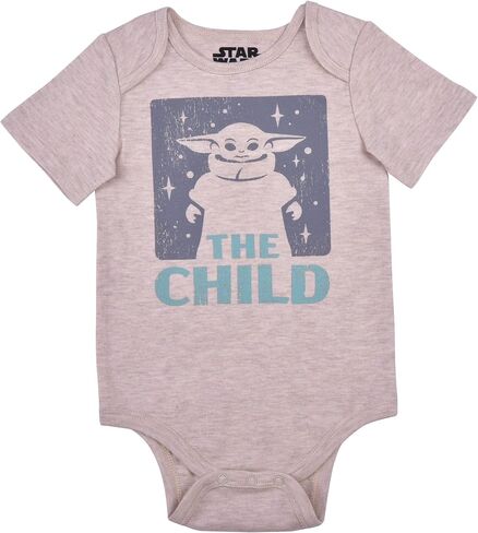 STAR WARS The Mandalorian Grogu Boys Bodysuit and Hooded Romper Set for Newborn and Infant – Green/Grey in Saudi Arabia