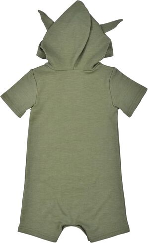 STAR WARS The Mandalorian Grogu Boys Bodysuit and Hooded Romper Set for Newborn and Infant – Green/Grey in Saudi Arabia