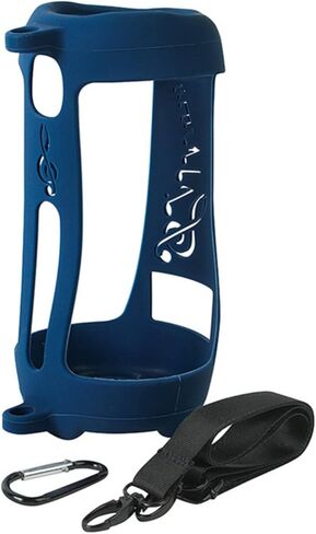 غطاء حماية من السيليكون متوافق مع مكبر صوت JBL Pulse 5 مع حزام كتف وحلقة تسلق (أزرق داكن) in Kuwait
