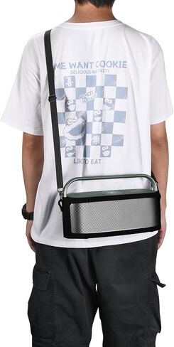 حافظة من السيليكون الناعم لمكبر صوت بلوتوث محمول مقاوم للماء Soundcore Motion X600 - غطاء حماية للسفر مع حزام - أزرق in Kuwait