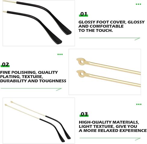 زوج واحد من أذرع استبدال النظارات المعدنية، استبدال ذراع أرجل النظارات العالمية - أرجل أذرع النظارات، براغي، غسالات لولبية، هيكل بديل للنظارات المعدنية لإصلاح النظارات in Kuwait