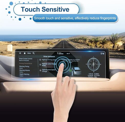 واقي شاشة Genesis GV80 2022 2023 2024، لواقي شاشة Genesis G80 2021-2024، زجاج مقسى 9H 2023 2024 ملحقات Genesis GV80/G80 واقي شفاف عالي الدقة 14.5 بوصة - فائق الدقة in Saudi Arabia