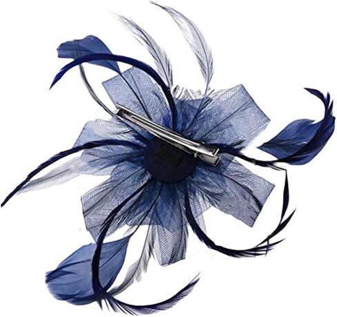 Women Fascinators Hair Clip Headwear Hat Feather Flower Cocktail Tea Party Hat Wedding Hairpin Headband in Saudi Arabia