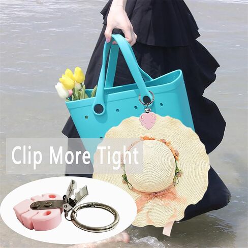 Hat Clip for Travel Hat Holder for Travel silicone chain Hat Holder Heart-shaped Handbag Backpack Purse Outdoor Travel Accessory in Kuwait