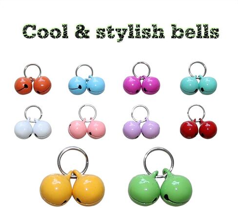 أجراس طوق القطط من rypet (24 حزمة)، أقوى وأعلى أجراس طوق الكلب، دلايات ساحرة لتدريب الجرس على طوق قلادة للكلاب والقطط الأليفة in Kuwait