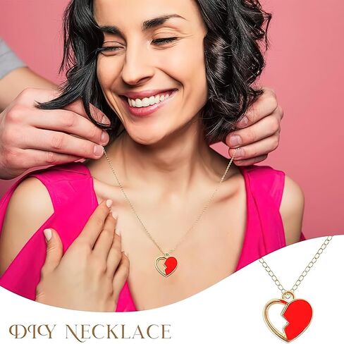 مجموعة BigOtters 38 قطعة متنوعة من المينا المطلية بالذهب، 18 قطعة من مكياج النساء على الموضة قلادة عطر أحمر الشفاه مع 20 قطعة من خطافات الأذن الذهبية في صناعة المجوهرات in Kuwait