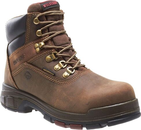 WOLVERINE BOOTS Men's, Cabor 6 inch Composite Toe Waterproof Boots Coffee in Saudi Arabia
