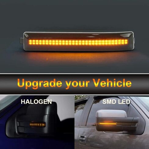 المرايا الجانبية LED مؤشر تعتيم ديناميكي متتابع بدوره أضواء الإشارة 2 قطعة/زوج لـ 2009-2014 Ford F150 in Kuwait