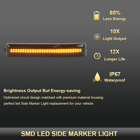 المرايا الجانبية LED مؤشر تعتيم ديناميكي متتابع بدوره أضواء الإشارة 2 قطعة/زوج لـ 2009-2014 Ford F150 in Kuwait