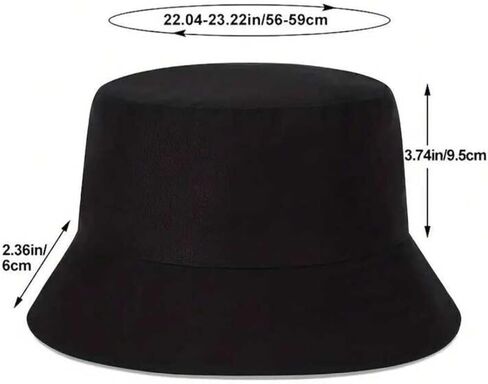 Unisex Reversible Bucket Hat Embroidery Pattern Smiley Face Yellow in Saudi Arabia
