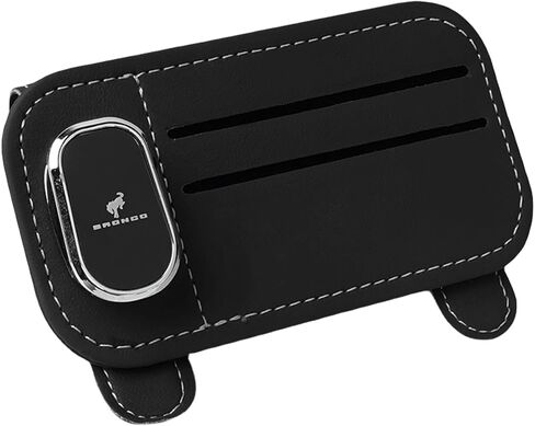 حامل النظارات الشمسية متوافق مع مشبك النظارات الشمسية المنظم من Bronco Sport Sun Visor، حامل النظارات الجلدية in Kuwait