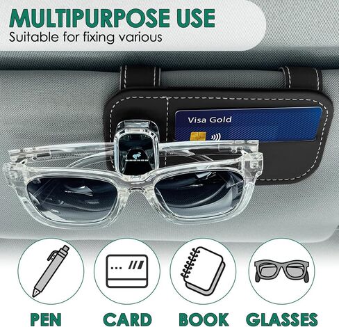 حامل النظارات الشمسية متوافق مع مشبك النظارات الشمسية المنظم من Bronco Sport Sun Visor، حامل النظارات الجلدية in Kuwait