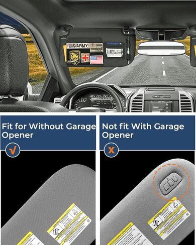 منظم لوحة واقي الشمس للسائق من ISSYAUTO متوافق مع F150 F250 F350 2015-2023، منظم حاجب السيارة مولي التكتيكي، حامل النظارات الشمسية وحقيبة تخزين الأدوات (جانب السائق) in Kuwait