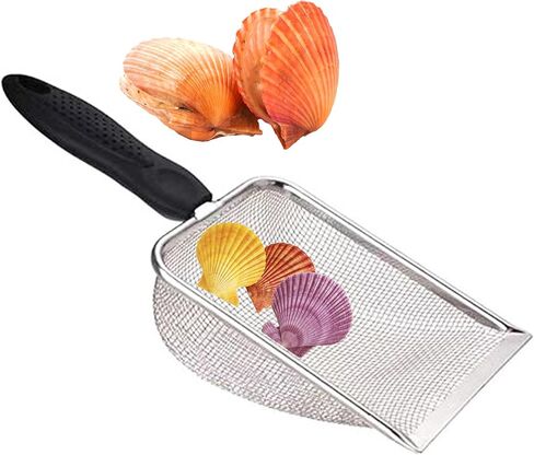 مجرفة شبكية كبيرة للشاطئ مع حقيبة شاطئ شبكية، منخل رمال الشاطئ لجمع الأصداف، مغرفة رملية للأطفال لالتقاط الأصداف in Kuwait