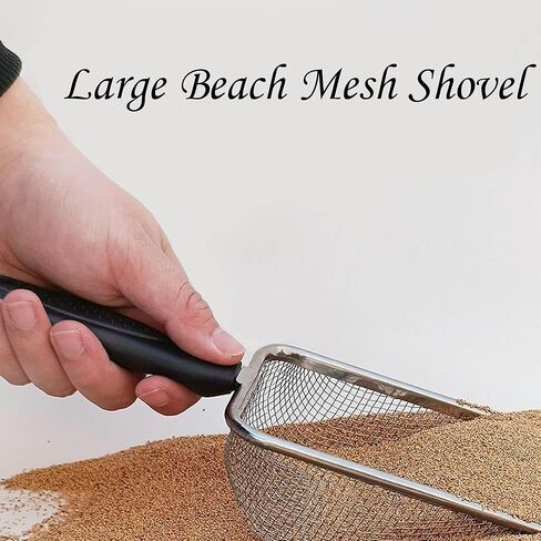 مجرفة شبكية كبيرة للشاطئ مع حقيبة شاطئ شبكية، منخل رمال الشاطئ لجمع الأصداف، مغرفة رملية للأطفال لالتقاط الأصداف in Kuwait