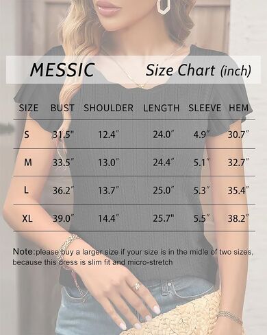 Messic Womens Summer Tops Ruffle Sleeve Sweater Fashion Casual Crewneck Lightweight Thin Knit Pullover in Saudi Arabia