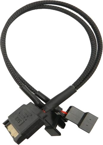 2PCS SATA كابل الطاقة محور مروحة التبريد SATA 1 إلى 2 3 دبوس / 4 دبوس PMW 12V PC حالة مروحة كابل محول الطاقة، موصل PWM إلى 15 دبوس SATA الكمبيوتر برودة مروحة التبريد الفاصل Y كابل الطاقة in Kuwait