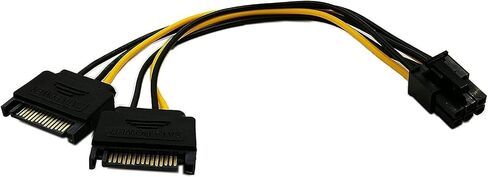 zdyCGTime 6 بوصة 6 دبوس PCI إلى 15Pin SATA Power Splitter Express Video Card محول كابل الطاقة in Kuwait