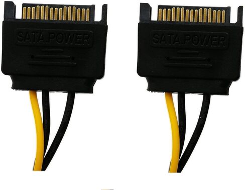 zdyCGTime 6 بوصة 6 دبوس PCI إلى 15Pin SATA Power Splitter Express Video Card محول كابل الطاقة in Kuwait