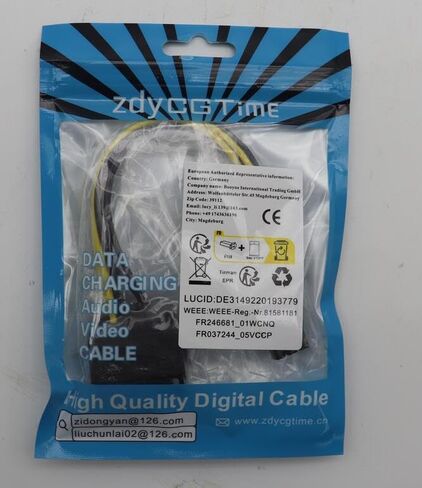zdyCGTime 6 بوصة 6 دبوس PCI إلى 15Pin SATA Power Splitter Express Video Card محول كابل الطاقة in Kuwait