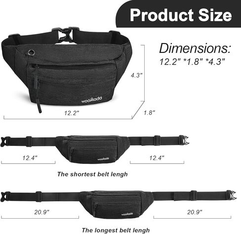 حقيبة حزام كروس من WOOMADA، حقيبة فاني للنساء، حقيبة خصر مع حزام قابل للتعديل ومقبس سماعة الرأس، حقيبة خصر جيب للجري والتمارين الرياضية والسفر وركوب الدراجات والمشي لمسافات طويلة والركض، سهلة الحمل لأي هاتف in Kuwait