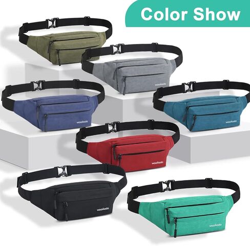 حقيبة حزام كروس من WOOMADA، حقيبة فاني للنساء، حقيبة خصر مع حزام قابل للتعديل ومقبس سماعة الرأس، حقيبة خصر جيب للجري والتمارين الرياضية والسفر وركوب الدراجات والمشي لمسافات طويلة والركض، سهلة الحمل لأي هاتف in Kuwait