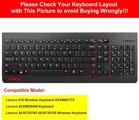 Keyboard Cover Skin for Lenovo Wireless Keyboard 4X30M39458 4X30T25785 & Lenovo 510 Wireless Keyboard GX30N81775, Lenovo Keyboard Accessories Skin, Mint in Saudi Arabia