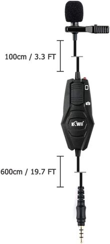 مشبك ميكروفون Lavalier على ميكروفون طية صدر السترة لكاميرا Canon V10 والمزيد وكاميرا الفيديو ومسجل مفيد للهواتف الذكية ومدونات الفيديو والكمبيوتر المحمول والكمبيوتر اللوحي والدردشة المباشرة والمقابلات ومؤتمر التسجيل الصوتي والإملاء in Kuwait