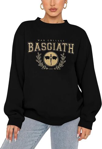 سويت شيرت HEBBE Book للنساء، سويت شيرت مرح مطبوع عليه Dragon Rider بأكمام طويلة، هدية لمحبي الكتب in Kuwait