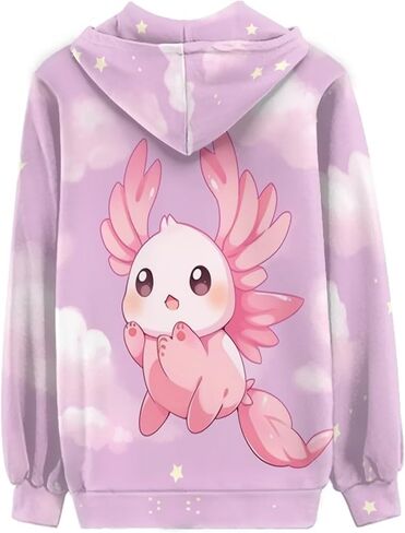 Cute Jacket Women Zip Up Hoodie XS-5XL Fashion Hoodies & Sweatshirts Teens Hooded Pullover Tops in Saudi Arabia