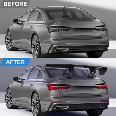 طقم صندوق السيارة الخلفي ذو المظهر العالمي من ألياف الكربون GT مع دعامة قابلة للتعديل (الطول 57 بوصة / ارتفاع الدعامة 7 بوصة)... in Kuwait