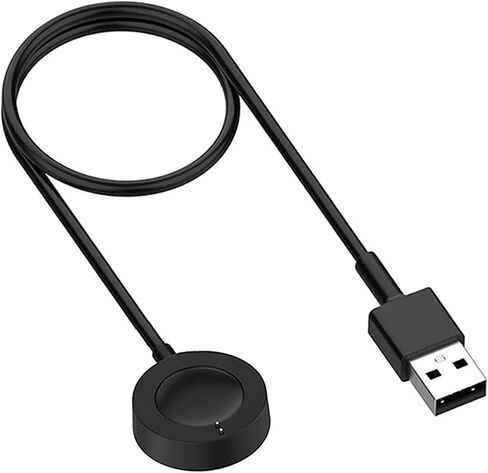 كابل شحن لـ Fossil Gen 4، Gen 5، Gen 5E، Gen 6، شاحن USB بديل لساعة مايكل كورس Gen 4 Sport/Gen 5 5E / Gen 6 الذكية 3.3 قدم / 100 سم (أسود) in Saudi Arabia