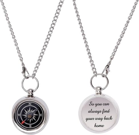 لذلك يمكنك دائمًا العثور على طريق العودة إلى المنزل بوصلة محفورة، هدايا رومانسية له/لها، بوصلة بدون نك للزوج، بوصلة هدية للذكرى السنوية in Kuwait