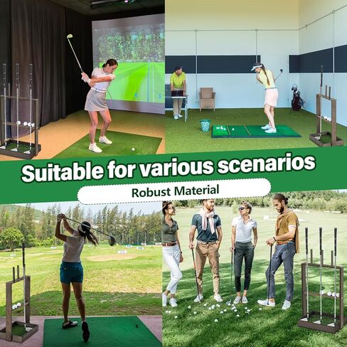 حامل نادي الغولف الخشبي مزدوج الجانب يتسع لـ 9 نوادي و10 كرات تخزين حامل نادي الغولف الخشبي لـ 3 أغطية رأس النادي عرض الأرضية رف مضرب منظم نادي الغولف لممارسة النادي الداخلي in Kuwait