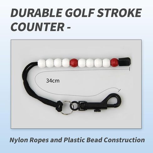 4 Piece Golf Bead Counter Golf Stroke Counter Beads Golf Score Counter Bead Bracelet Golf Beads Score Counter with Clip Record of Your Golf Stroke Score Golf Shot Count for Men and Women in Saudi Arabia