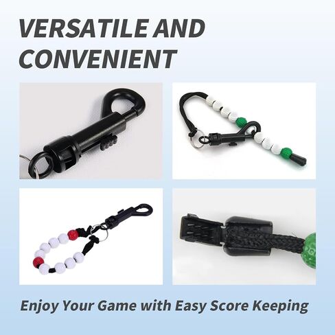 4 Piece Golf Bead Counter Golf Stroke Counter Beads Golf Score Counter Bead Bracelet Golf Beads Score Counter with Clip Record of Your Golf Stroke Score Golf Shot Count for Men and Women in Saudi Arabia