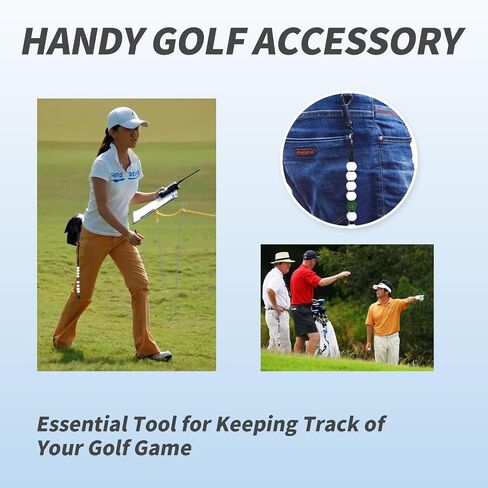 4 Piece Golf Bead Counter Golf Stroke Counter Beads Golf Score Counter Bead Bracelet Golf Beads Score Counter with Clip Record of Your Golf Stroke Score Golf Shot Count for Men and Women in Saudi Arabia