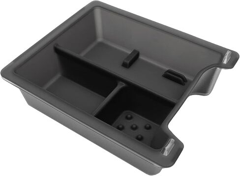 Jowua Compatible 2021-2023 Tesla Model 3 Model Y Center Console Tray Organizer washable silicone, light transmission design (3 Compartments, Translucent White) in Saudi Arabia